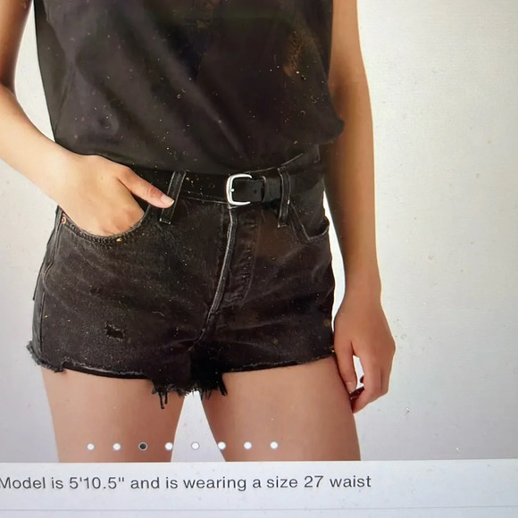 Levi’s 501 original high rise shorts- wise up black